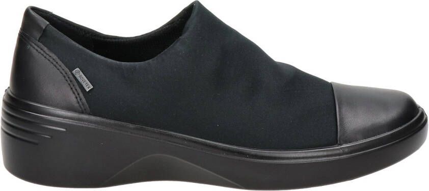 Ecco Soft 7 Edge leren instappers zwart