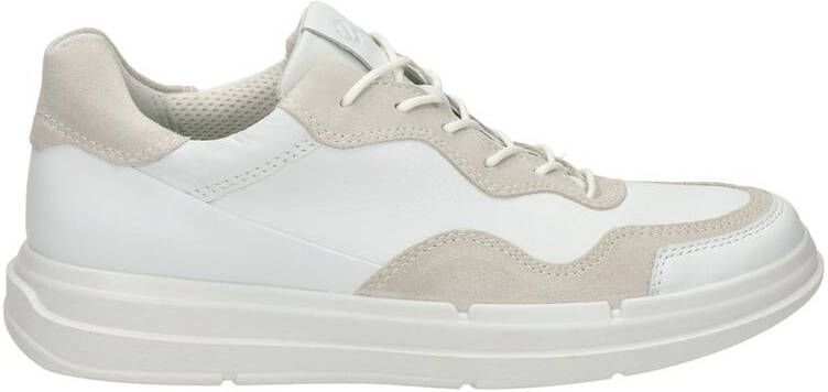 Ecco Soft X leren veterschoenen wit beige