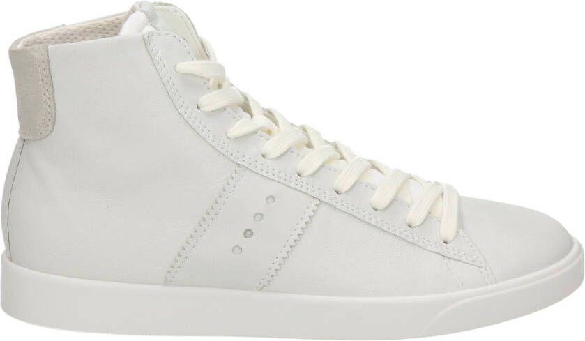 Ecco Street Lite M comfort hoge leren sneakers wit