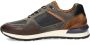 Australian Novecento leren sneakers blauw cognac - Thumbnail 3