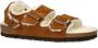 Birkenstock Milano Suède Schapenvacht Sandalen Brown Dames - Thumbnail 4