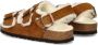 Birkenstock Milano Suède Schapenvacht Sandalen Brown Dames - Thumbnail 10