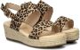 Dolcis espadrilles met panterprint beige zwart - Thumbnail 5
