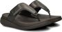 FitFlop F-Mode Go Adjustable Flatform Toe-Post Sandals -Slippers Vrouwen All Zwart - Thumbnail 12