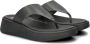 FitFlop F-Mode Leather Flatform Toe-Post Sandals ZWART - Thumbnail 12