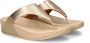 FitFlop Lulu Leather Toepost Vrouwen Teenslippers Platino - Thumbnail 10