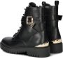 GUESS Olsy Dames Enkellaarzen Zwart Goud PU - Thumbnail 6