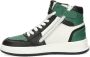 Hip leren sneakers zwart groen wit Jongens Leer Meerkleurig 34 - Thumbnail 4