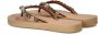 Lazamani Mallorca Beach Dames Slippers Beige - Thumbnail 6