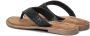 Lazamani Leren slippers met strass-steentjes Zwart Leer Teenslippers Dames - Thumbnail 3