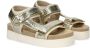 Maruti Beau leren sandalen met klittenband Goud Leer Plateau sandalen Dames - Thumbnail 15