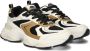 Mexx Bruin en Wit Lage Sneakers Multicolor Dames - Thumbnail 10