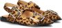 Nelson slingback loafers met panterprint cognac zwart - Thumbnail 3