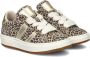 Nelson Kids suède sneakers met panterprint beige zwart - Thumbnail 3