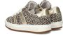 Nelson Kids suède sneakers met panterprint beige zwart - Thumbnail 4