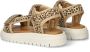 Nelson Kids leren sandalen met panterprint beige zwart - Thumbnail 5