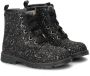 Nelson Kids leren veterboots met glitters zwart Meisjes Leer Effen 29 - Thumbnail 5