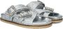 Nelson leren slippers zilver - Thumbnail 4