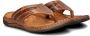 Nelson leren teenslippers cognac - Thumbnail 5