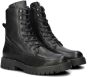 Nelson gevoerde leren veterboots zwart - Thumbnail 4