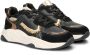 PS Poelman Iva chunky leren sneakers zwart panterprint - Thumbnail 11