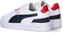 PUMA Shuffle Downtown Jr. kids sneaker Wit blauw - Thumbnail 4