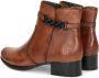 Rieker Stijlvolle cognac enkellaars met zwarte riem Bruin Dames - Thumbnail 15