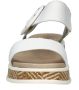 Rieker Witte leren sandaal met print White Dames - Thumbnail 60
