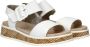 Rieker Witte leren sandaal met print White Dames - Thumbnail 55