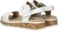 Rieker Witte leren sandaal met print White Dames - Thumbnail 56