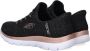 Skechers Hands Free Slip-Ins Summits dames sneaker Zwart - Thumbnail 3