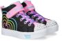 Skechers Twinkle Toes Heart Steps meisjes sneaker Zwart multi - Thumbnail 2