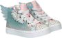 Skechers Twinkle Toes hoge sneakers met lichtjes zilver Meisjes Imitatieleer 28 - Thumbnail 12