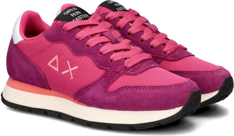 Sun68 Nylon Sneakers met Eco-Leer Inzetstukken Purple Dames - Foto 12