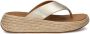 FitFlop Slipper F-Mode Espadrille Leather Flatform T Post Sandals Platino Goud - Thumbnail 2