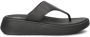 FitFlop F-Mode Leather Flatform Toe-Post Sandals ZWART - Thumbnail 3