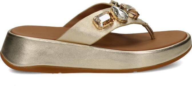 FitFlop F-Mode Ultra-Jewel Leather Toe-Post Sandals BRUIN - Foto 3