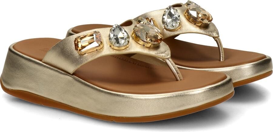 FitFlop F-Mode Ultra-Jewel Leather Toe-Post Sandals BRUIN - Foto 4