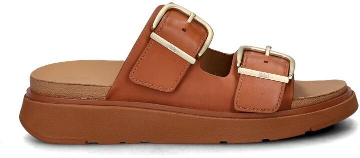 FitFlop Gen-FF Buckle Two-Bar Leather Slides BRUIN - Foto 2