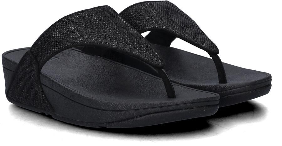 FitFlop Lulu Shimmerglitz Toe-Post Sandals Dames Sandalen Zwart - Foto 11