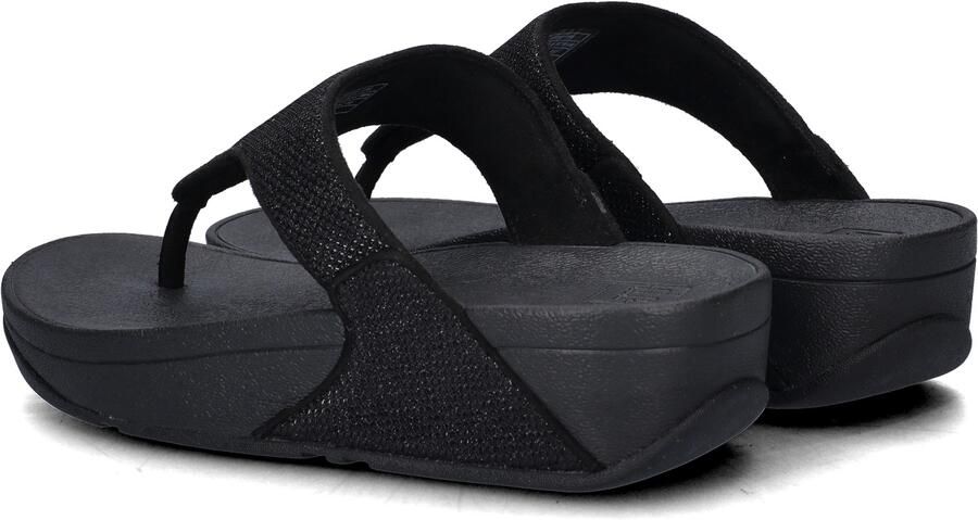 FitFlop Lulu Shimmerglitz Toe-Post Sandals Dames Sandalen Zwart - Foto 12
