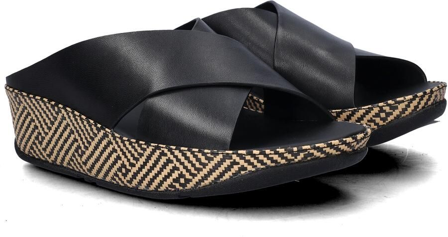 FitFlop Lulu Lux Cross Slide Slippers Dames Zwart - Foto 3