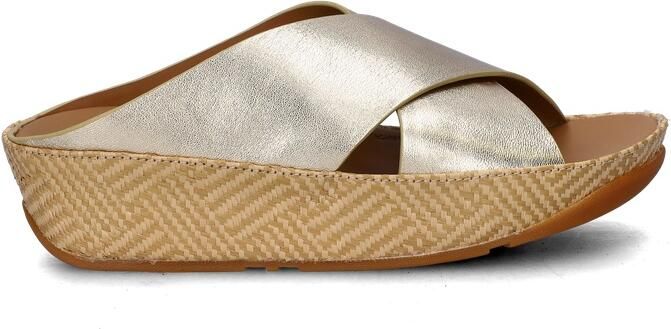 FitFlop Lulu Lux Cross Slide Slippers Dames Goudkleurig - Foto 2