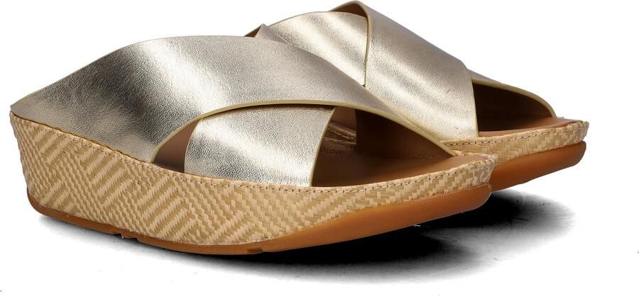 FitFlop Lulu Lux Cross Slide Slippers Dames Goudkleurig - Foto 4