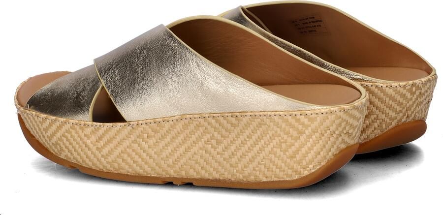 FitFlop Lulu Lux Cross Slide Slippers Dames Goudkleurig - Foto 3