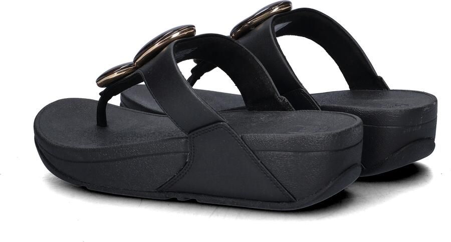 FitFlop Lulu Marbled Stone Toe-post Slippers Dames Zwart - Foto 5