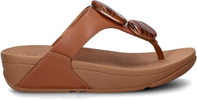 FitFlop Lulu Marbled Stone Toe-post Slippers Dames Camel - Foto 2