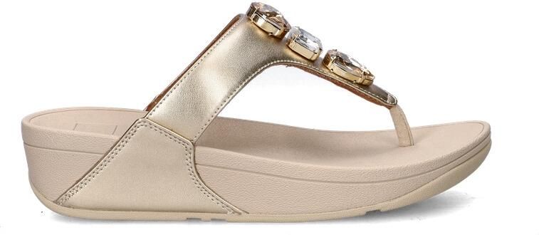 FitFlop Lulu Ultra Jewel Metallic Toe Post Sandalen Goud Vrouw - Foto 4