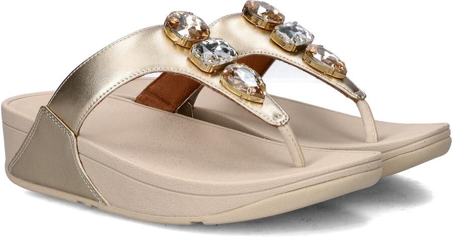 FitFlop Lulu Ultra Jewel Metallic Toe Post Sandalen Goud Vrouw - Foto 6