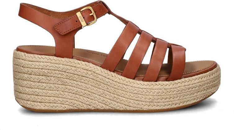 FitFlop Platfforms Espadr. Leather Fisherman Wedge Sandals BRUIN - Foto 3